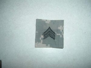 embroidered patch - patches for women man - military us army sergeant e-5 rank hook and loop for digital acus