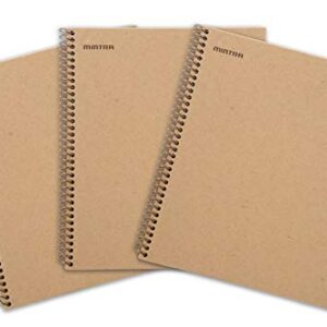 Mintra 100% Recycled Notebooks (Letter Size (8.5in x 11in), Plain Cover 3pk)