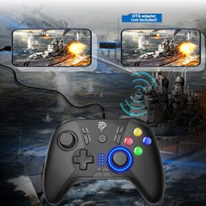 EasySMX Wireless Gaming Controller for Windows PC/Steam Deck/PS3/Android TV BOX, Dual Vibrate Plug and Play Gamepad Joystick with 4 Customized Keys, Battery Up to 14 Hours, Work for Nintendo Switch