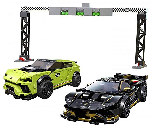 LEGO Speed Champions Lamborghini Urus ST-X and Lamborghini Huracán Super Trofeo EVO 76899 Building Kit (663 Pieces)