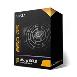 EVGA 220-G5-0850-X1 Super Nova 850 G5, 80 Plus Gold 850W, Fully Modular, ECO Mode with Fdb Fan, 10 Year Warranty, Compact 150mm Size, Power Supply