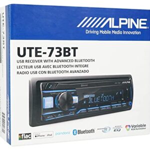 ALPINE UTE-73BT Digital Media Advanced Bluetooth Car Receiver w/AUX/USB+Remote