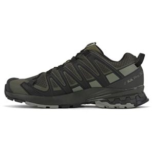 salomon xa pro 3d v8 trail running shoes for men, grape leaf/peat/shadow, 10.5