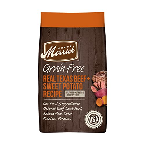 Merrick Dry Dog Food, Real Texas Beef and Sweet Potato Grain Free Dog Food Recipe - 22.0 lb. Bag