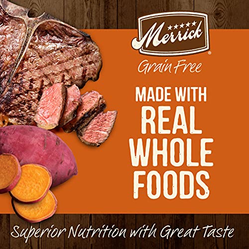 Merrick Dry Dog Food, Real Texas Beef and Sweet Potato Grain Free Dog Food Recipe - 22.0 lb. Bag