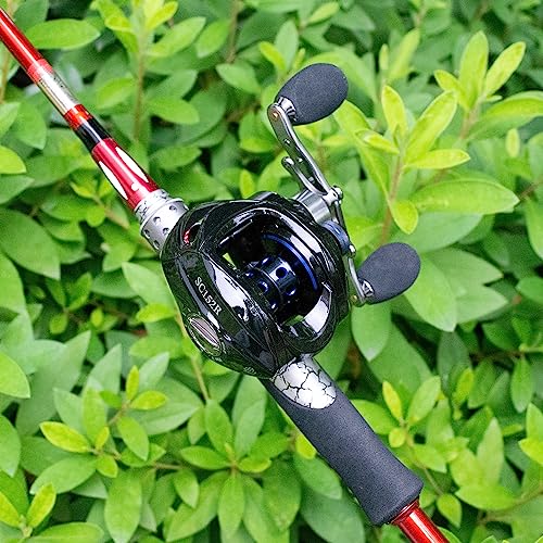 Fishdrops Baitcaster Reel 7.5 oz Light Weight & Smooth, 12.12LB Drag Magnetic Brake Baitcasting Reels, Gear Ratio 7.0:1 Affordable Low Profile Freshwater Bait Caster Fishing Reel