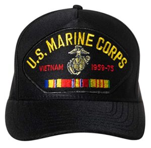 officially licensed united states marine corps vietnam veteran emblem patch hat black baseball cap