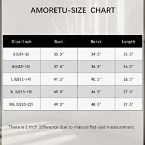 Amoretu Womens Long Sleeve Tops Casual Plain V Neck Tshirts Loose Fit Black L