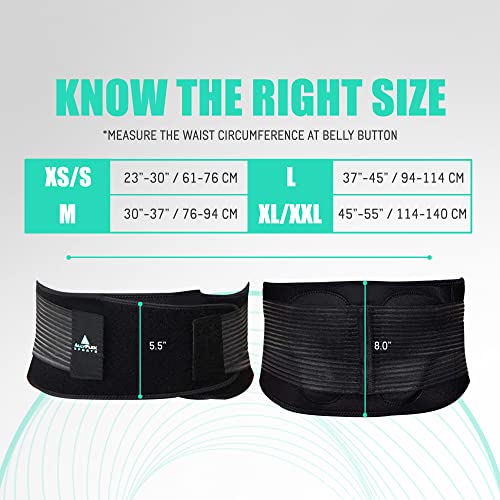 AllyFlex Sports® Back Brace For Lifting Work Y-shape Suspenders Safety Belt With Dual 3D Lumbar Support Relieve Pain, Prevent Injury - L