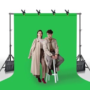 BEIYANG Backdrop Stand, 7.5 FT x 10 FT Adjustable Photography Background Support System Kit with Carrying Bag for Photo Video Studio