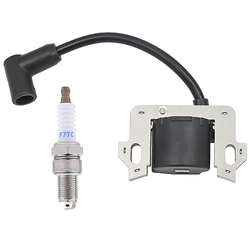 FitBest GCV160 Ignition Coil with Spark Plug for Honda GCV135 GCV190 GSV160 GSV190 GC135 GC160 GC190 GC160A GC160LA GC190A GC190LA HRR216 HRB216 HRS216 Lawn Mower 30500-ZL8-014 30500-ZL8-004 Red