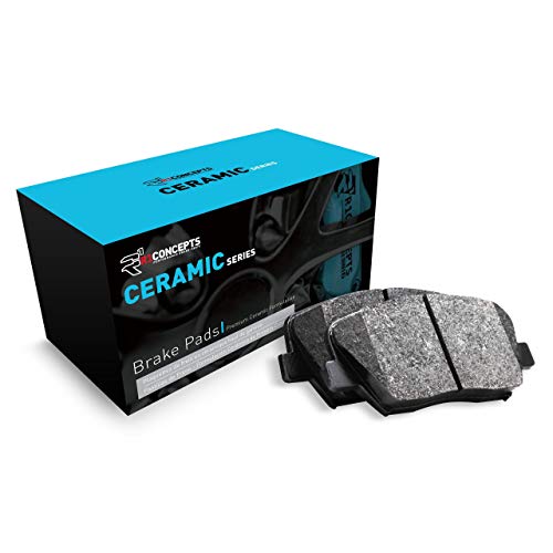 R1 Concepts Ceramic Series Brake Pads With Rubber Steel Rubber Shims| Fits 1990-1992 Ferrari F40, 1995-1997 Ferrari F50, 2000-2006 Jaguar XKR, 2001-2005 Aston Martin Vanquish, 2002-2003 Jaguar XJR