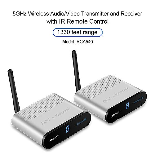 AV540 5.8G Wireless AV Transmitter Receiver Audio Video TV AV Signal Sender Receiver with IR Romote 400M /1330FT