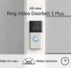 Ring Video Doorbell 3 Plus – enhanced wifi, improved motion detection, 4-second video previews, easy installation