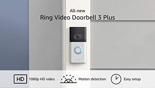 Ring Video Doorbell 3 Plus – enhanced wifi, improved motion detection, 4-second video previews, easy installation