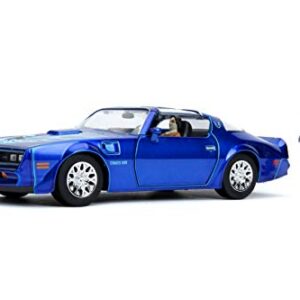 Jada Toys Hollywood Rides It Chapter Two Pennywise & Henry Bower's Pontiac Firebird, 1: 24 Blue Die-Cast Vehicle with 2.75" Die-Cast Figure