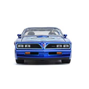Jada Toys Hollywood Rides It Chapter Two Pennywise & Henry Bower's Pontiac Firebird, 1: 24 Blue Die-Cast Vehicle with 2.75" Die-Cast Figure