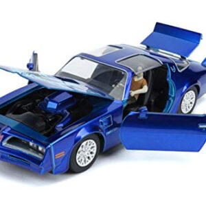 Jada Toys Hollywood Rides It Chapter Two Pennywise & Henry Bower's Pontiac Firebird, 1: 24 Blue Die-Cast Vehicle with 2.75" Die-Cast Figure