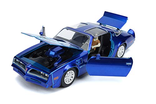 Jada Toys Hollywood Rides It Chapter Two Pennywise & Henry Bower's Pontiac Firebird, 1: 24 Blue Die-Cast Vehicle with 2.75" Die-Cast Figure