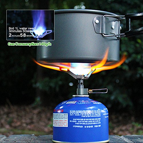 25g Super Lightweight Mini Pocket One-Piece Titanium Alloy Outdoor Cooking Burner Folding Camping Gas Stove Mini Camping Stove Ultralight for BBQ Picnic Cookout