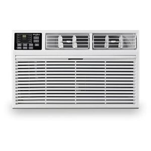 whirlpool what122-2aw 12,000 btu 230v through-the-wall air conditioner, dehumidifier, ac for rooms up to 550 sq.ft, remote control, digital display, 24h timer, white