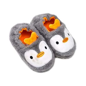 Csfry Toddler Boys Girls House Slippers Cartoon Warm Home Shoes Indoor Bedroom Orange