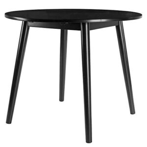 winsome moreno dining table, black 35.43x35.43x28.94