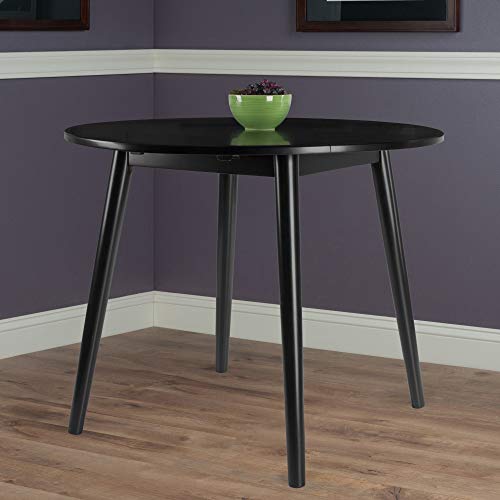 Winsome Moreno Dining Table, Black 35.43x35.43x28.94