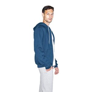 American Apparel Men's Flex Fleece Long Sleeve Zip Hoodie, Sea Blue, 2X-Large