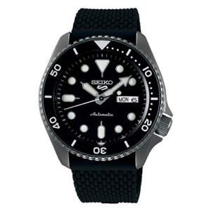 seiko men's analogue automatic watch with silicone strap srpd65k2