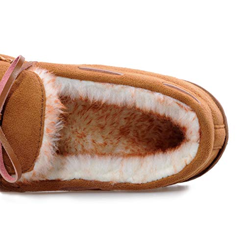 Amazon Essentials Men's Warm Plush Slippers, Light Brown, 13