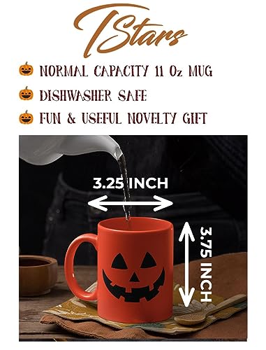 Tstars Jack O Lantern Cup Halloween Pumpkin Face Coffee Mugs 11 Oz. Orange