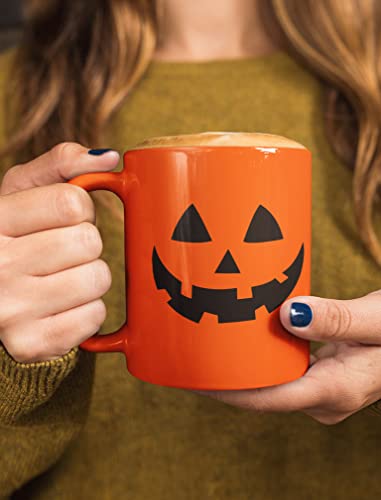 Tstars Jack O Lantern Cup Halloween Pumpkin Face Coffee Mugs 11 Oz. Orange