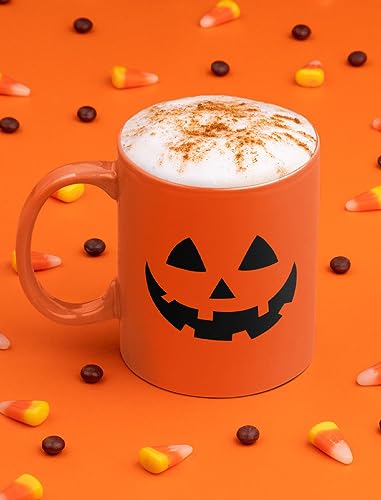 Tstars Jack O Lantern Cup Halloween Pumpkin Face Coffee Mugs 11 Oz. Orange