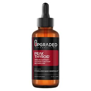 upgraded formulas peak thyroid supplement - energy support to reach work and fitness goals, 4 fl oz