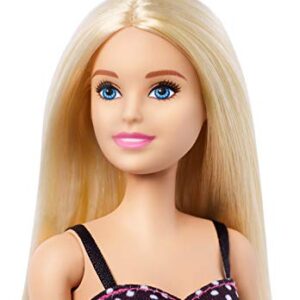 Barbie Fashionistas Doll with Long Blonde Hair Wearing Polka Dot Dress and Accessories, for 3 to 8 Year Olds​