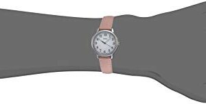 Timex Women's TW2U29700 Easy Reader 30mm Blush/Silver-Tone Leather Strap Watch