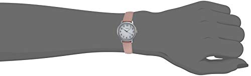 Timex Women's TW2U29700 Easy Reader 30mm Blush/Silver-Tone Leather Strap Watch