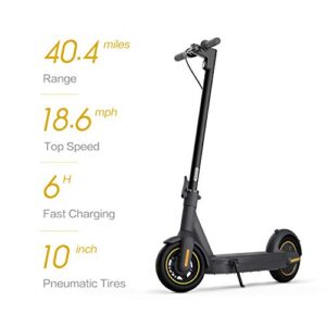 Segway Ninebot MAX G30P Electric Kick Scooter- 350W Motor, 40 Miles Long-Range & 18.6 MPH, 10" Pneumatic Tire, Dual Brakes, W. Capacity 220 lbs, Commuter Electric Scooter for Adults&Teens