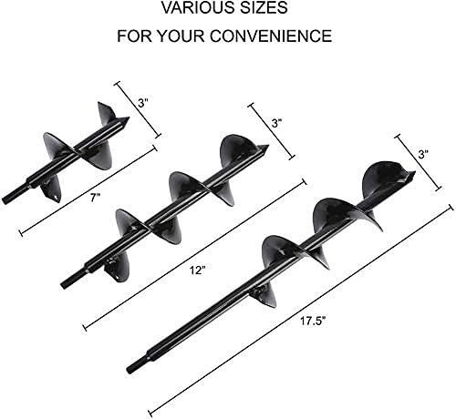 ERYTLLY Bulb Planter, Auger Spiral, Garden Planter Tool 3 x 7 inch,Rapid Umbrella Hole Digger for Planting Bulb Seedlings Bedding Tulips, and Digging Weeds Roots