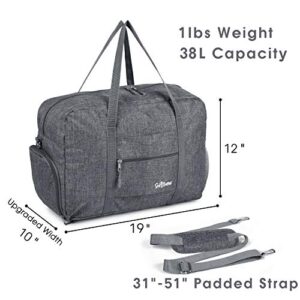 Sports Gym Bag with Wet Pocket & Shoes Compartment, Travel Duffel Bag for Men and Women Lightweight, Gray