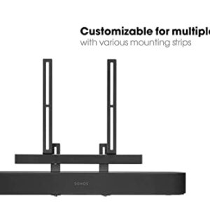 Vogel's SOUND 3550 soundbar mount | Also fits Bose Soundbar 500/700 | Sonos Arc/Beam/Playbar | Samsung | Sony | LG and JBL | mount for VESA 100 to 600 | Black | Max. 14.3 lbs (6,5 kg)