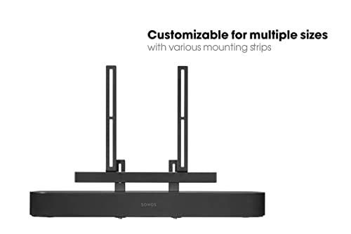 Vogel's SOUND 3550 soundbar mount | Also fits Bose Soundbar 500/700 | Sonos Arc/Beam/Playbar | Samsung | Sony | LG and JBL | mount for VESA 100 to 600 | Black | Max. 14.3 lbs (6,5 kg)