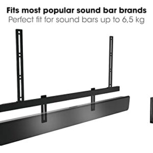 Vogel's SOUND 3550 soundbar mount | Also fits Bose Soundbar 500/700 | Sonos Arc/Beam/Playbar | Samsung | Sony | LG and JBL | mount for VESA 100 to 600 | Black | Max. 14.3 lbs (6,5 kg)