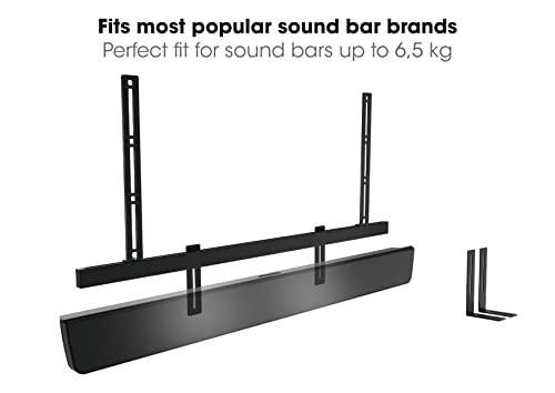 Vogel's SOUND 3550 soundbar mount | Also fits Bose Soundbar 500/700 | Sonos Arc/Beam/Playbar | Samsung | Sony | LG and JBL | mount for VESA 100 to 600 | Black | Max. 14.3 lbs (6,5 kg)