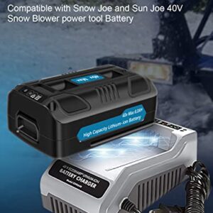 6.0Ah Replacement for Snow Joe 40V Battery IBAT40XR Battery Compatible with Snow Joe Battery 40V Snow Blower