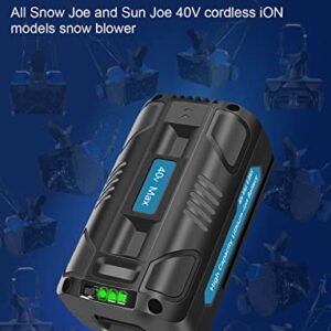6.0Ah Replacement for Snow Joe 40V Battery IBAT40XR Battery Compatible with Snow Joe Battery 40V Snow Blower