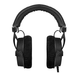 beyerdynamic DT 990 PRO Studio Headphones (Ninja Black, Limited Edition) Bundle with Hard Shell Headphone Case (2 Items)