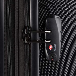 SwissGear 7272 Energie Expandable Hard-Sided Luggage With Spinner Wheels & TSA Lock, Black, 27”