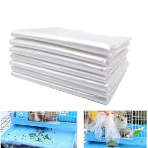 100 pcs rabbit cage liners disposable large plastic mat films for bunny guinea pigs chinchillas rats hamsters hedgehogs and other small animals 37"×27"
